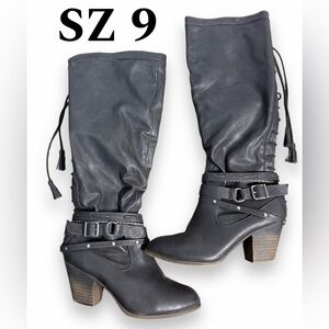 Jellypop Black Knee-High Boots